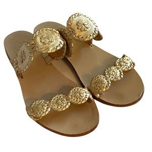 Jack Rogers Gold Lauren Sandal 6